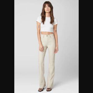 Blank NYC Hoyt In Go Blank Pant Vegan Leather Mini Boot Cut Pleather Sz28 $98.00